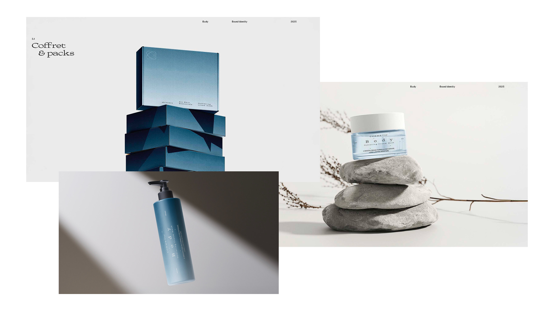 Body skincare packaging and product mockups by Kalypt Studio