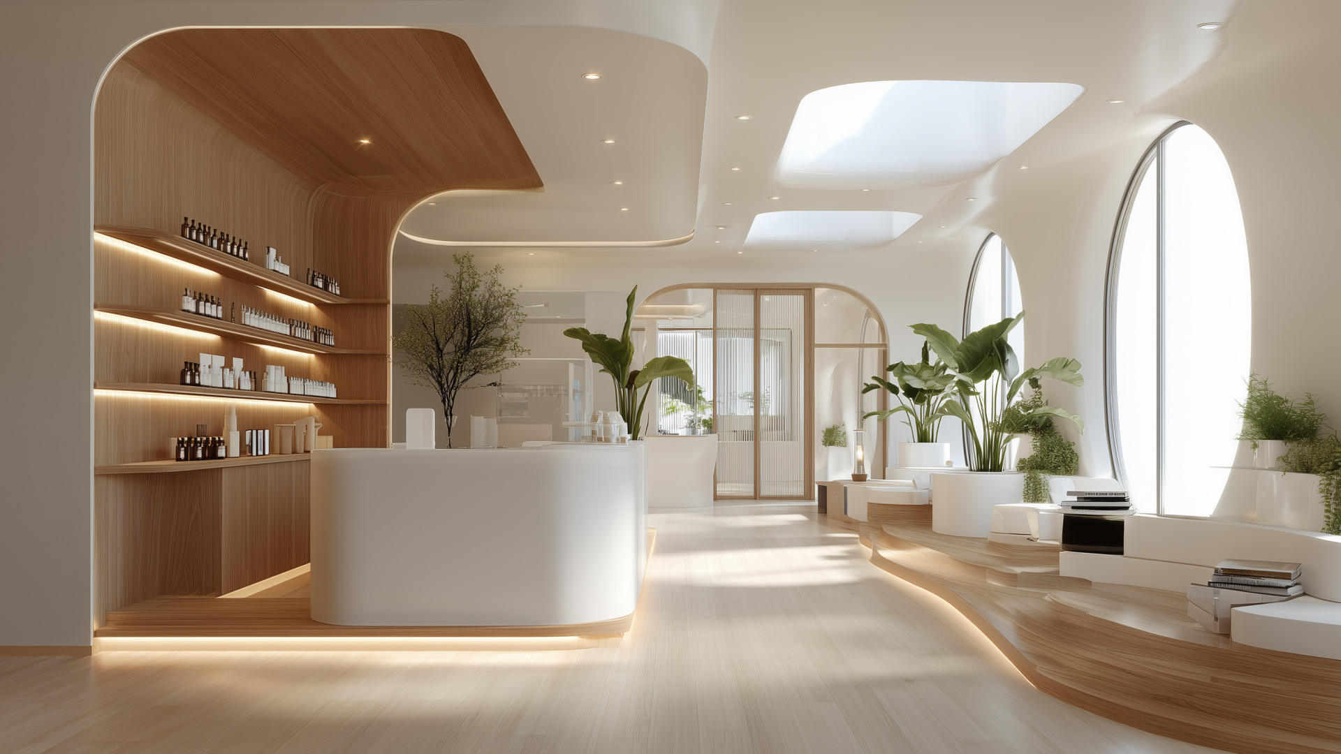 Body skincare retail environment concept by Kalypt Studio