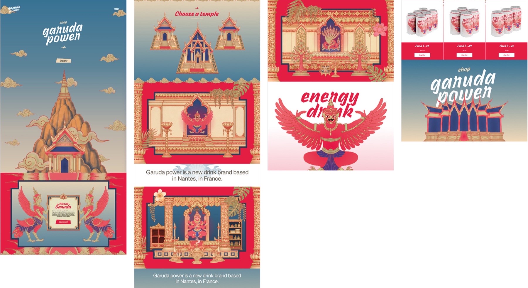 Garuda Power website screens packaging and campaign visuals by Kalypt Studio