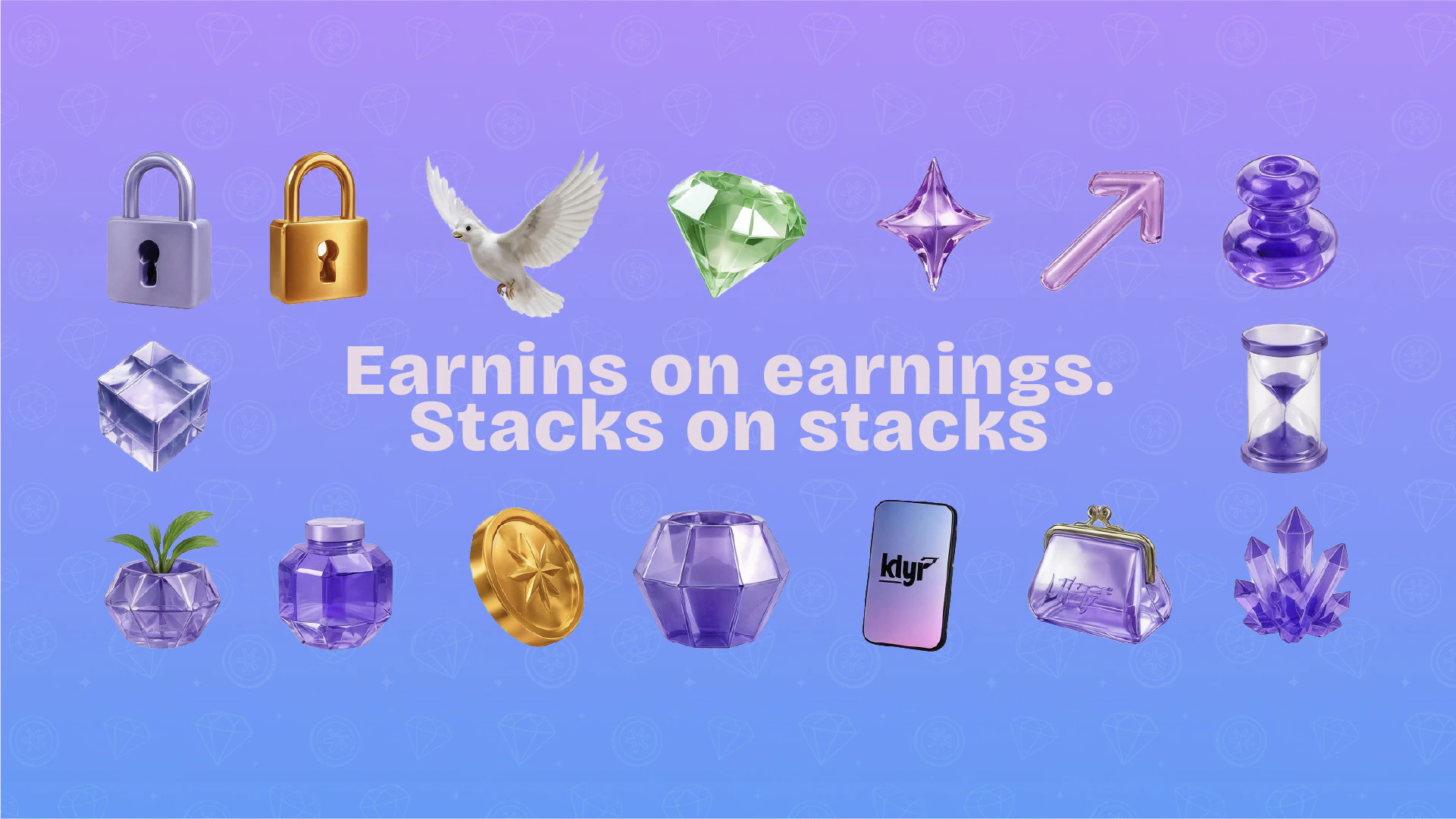 KLYR asset system with locks, gems, coins and digital banking symbols by Kalypt Studio