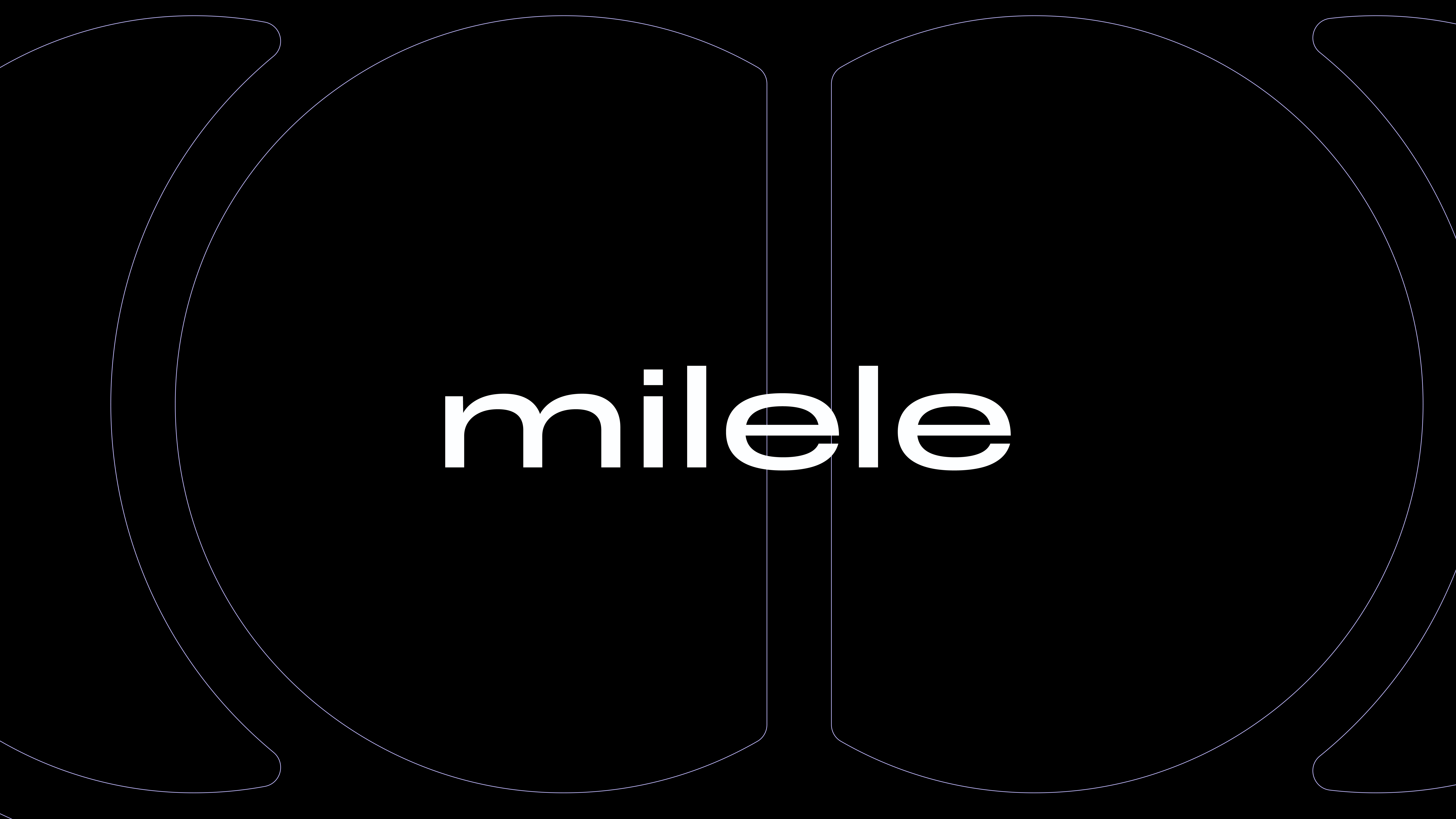 Milele black identity system with oversized lens construction lines