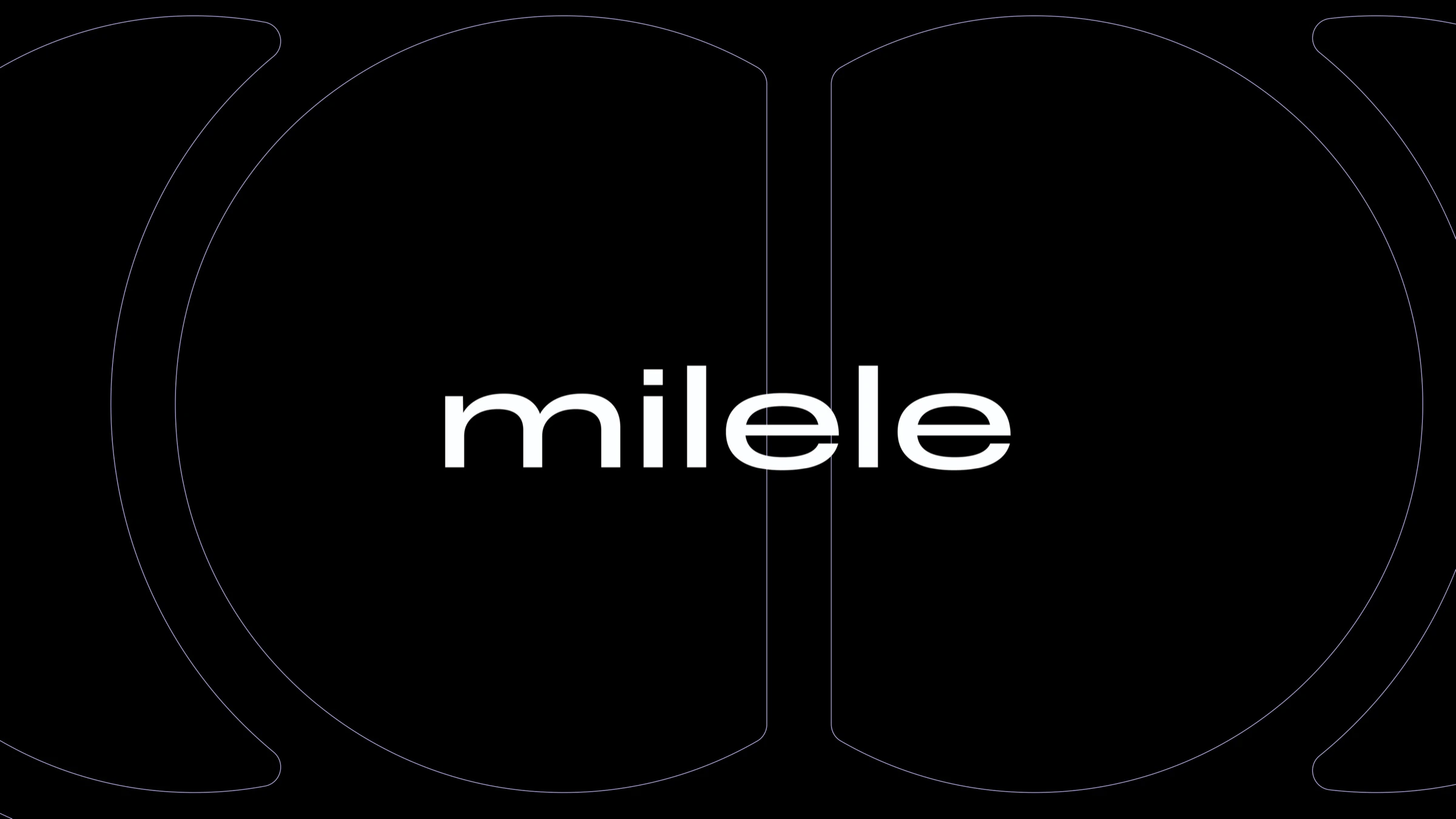 Milele black identity system with oversized lens construction lines