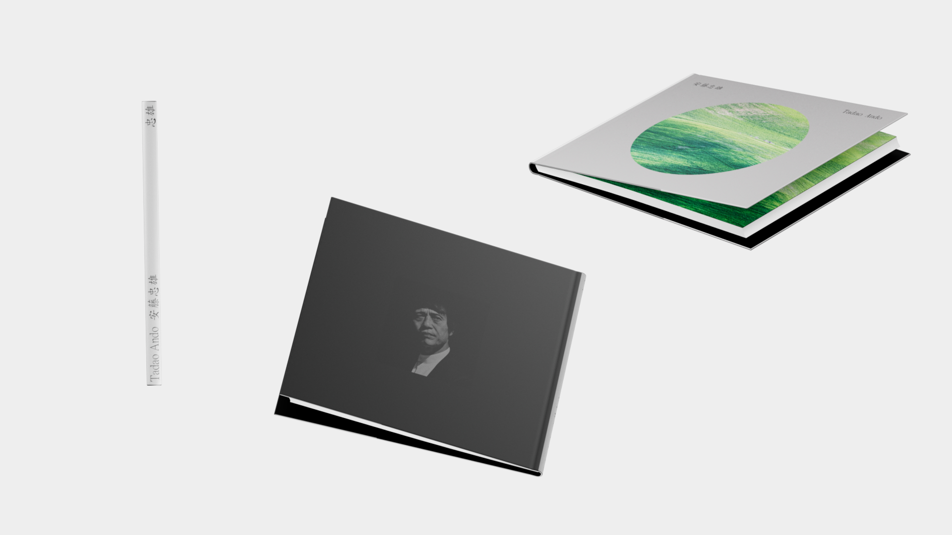 Tadao Ando editorial booklet spreads on architectural minimalism by Kalypt Studio
