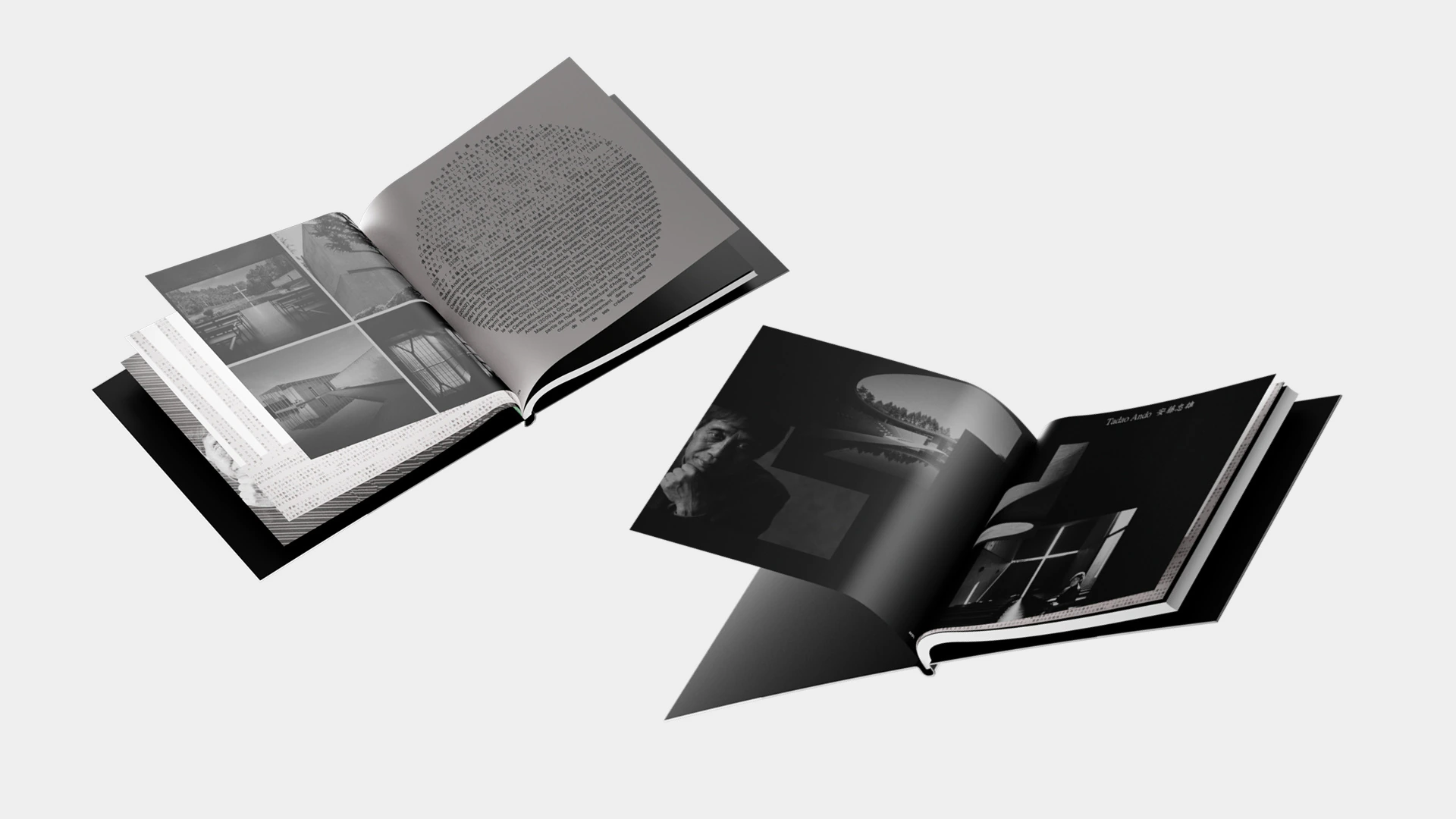 Tadao Ando editorial booklet spreads exploring nature and space by Kalypt Studio